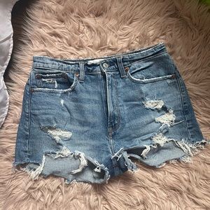 Abercrombie Mom Shorts Ripped Curve Love Style size 28